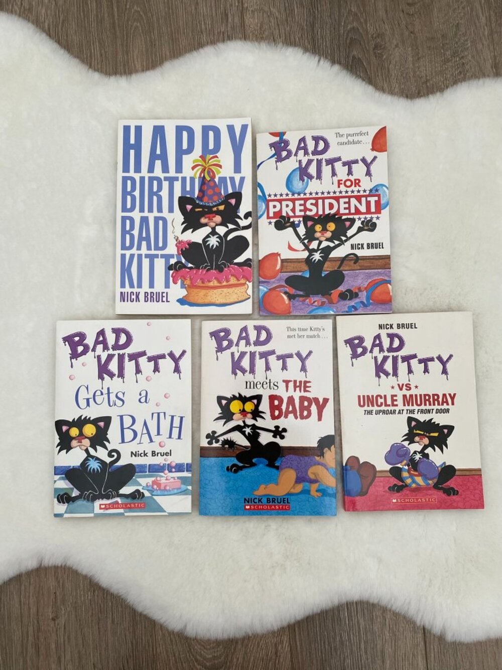 Set of 5 Bad Kitty Series Books